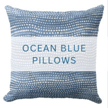 OCEAN BLUE THROW PILLOWS | COASTAL PILLOWS