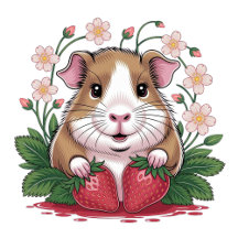 Un joyeux cochon d'Inde au pelage doux, assis sous