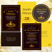 Brown Elegant Diya & Mandala Custom Diwali 
