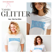Navy + Blue Glitter Bridesmaid / Bachelorette