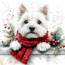 Westie Dog Festive Hand-Painted Collection