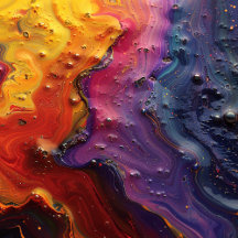 Metallic Oil Swirl Art