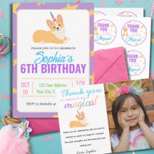 Unicorn Corgi Birthday Party