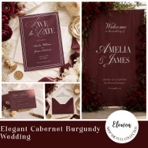 Elegant Cabernet Burgundy Wedding