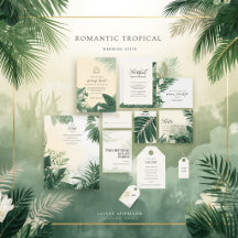 Romantic Tropical Wedding Stationery Collection