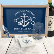 Nautical Anchor Boat Owners Wine Gift Set 