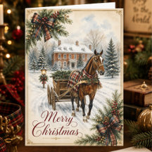 VINTAGE TARTAN PLAID CHRISTMAS CARD COLLECTION