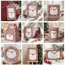 Clothesline Red Christmas Baby Shower