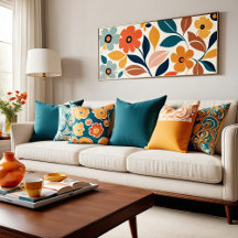 Whimsical floral pillows