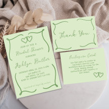 Green Hand Drawn- Bridal Shower Collection
