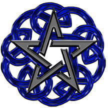 Black And Blue Celtic Pentagram