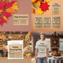 Light Brown Thanksgiving Business Supplies