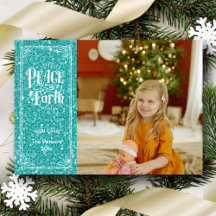 Elegant Glitter Peace On Earth