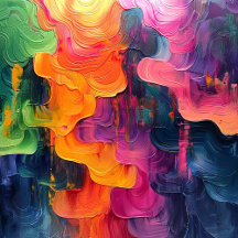 Abstract Colorful Swirl Art