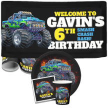 6th Birthday Monster Truck Party Supplies