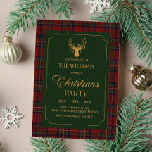 Elegant Plaid Christmas Party