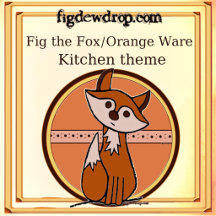 Kitchen Fig the Fox Orange ware