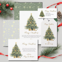 Elegant Watercolor Christmas Tree Collection