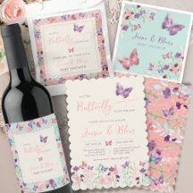 Pastel Botanical Butterfly Garden Baby Shower