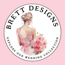 Floral Rose Watercolor Wedding Gown Bridal Shower 