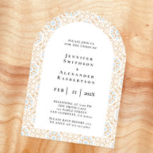 Tan Mediterranean Tile Wedding