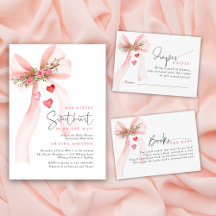 A little Sweetheart Pink bow Valentine Baby shower