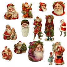 Vintage Christmas Stickers And Magnets