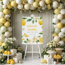 Personalized Lemon Citrus Baby Shower Collection