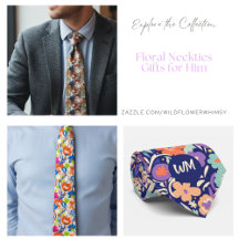 Elegant Blooms: Floral Necktie Collection