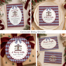 Merry Little Carousel Christmas Baby Shower
