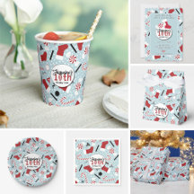 Retro Christmas Peppermint Birthday Party