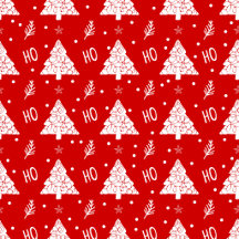 Deep Red Christmas Wrapping Paper Collection