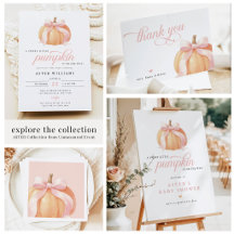 Pink Pumpkin Baby Shower, Fall Baby Shower