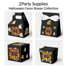 Cute Trick or Treat Halloween Favor Boxes