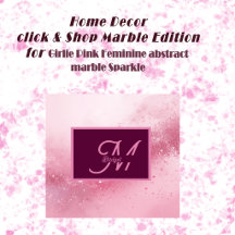Girlie Pink Feminine abstract marble Sparkle Dust 