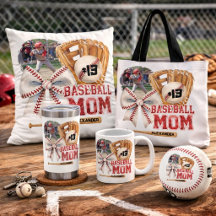 Custom Baseball Mom Photo Name