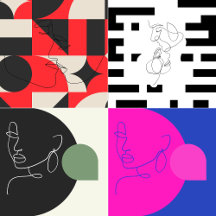 Canvas prints- Modern abstract line art