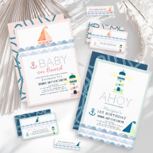 Nautical Sailboat & Lighthouse Baby Shower