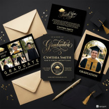 Black & Gold Graduation Collection – Elegant Class