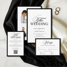 Minimalist Luxury Black and White Wedding