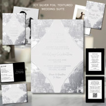 Icy Elegance Silver Foil Wedding Suite Collection