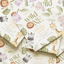 Wild ONE Safari Animals 1st Birthday