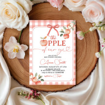 Apple of Our Eye Gingham Baby Shower Collection