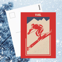 Vintage Ski Poster Colorado Skiing Vacation