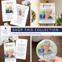 Forever In Our Hearts Funeral Memorial Photo SG-M1