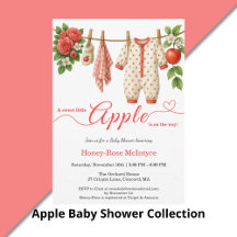 Fall Baby Shower | Clothesline Apple Red Design
