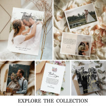 Elegant Script Wedding Thank You Cards