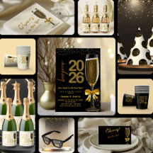Elegant Champagne New Year’s Eve Party Collection