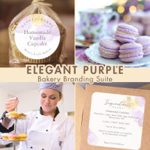 Elegant Purple Watercolor Bakery Branding Suite