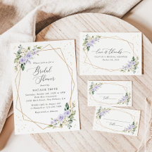 Purple and White Flowers Bridal Shower Collection